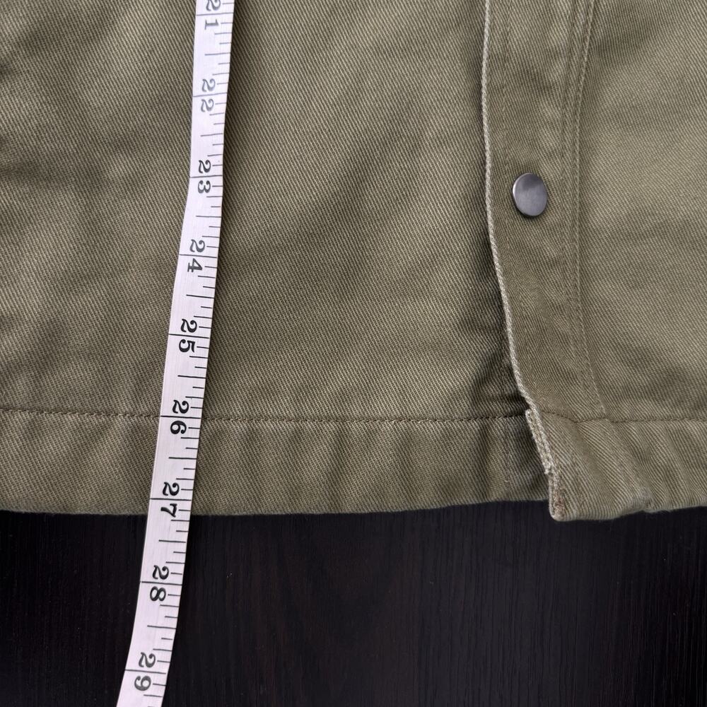 40 Grit Duluth Trading Jacket Mens Small Green Canvas Snap Utility Workwear - Picture 7 of 8